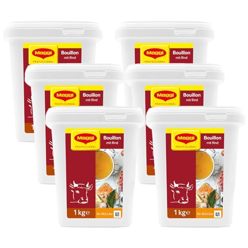 Maggi Rindfleischsuppe Profibox, klare Rindsuppe, 6 x 1kg von Maggi