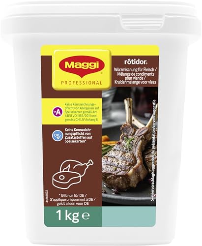 Maggi Rôtidor Universal Würzmischung o.k.A. für Fleisch und Gemüse, Trockenmarinade zum Grillen und Braten, 1er Pack (1 x 1kg Gastro Box) von Maggi