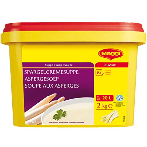 Maggi Spargelcremesuppe, Feine Spargelsuppe, Vegetarisch, 1er Pack (1 x 2kg) von Maggi