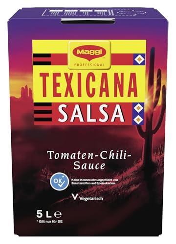 Maggi Texicana Salsa Tomaten-Chili-Sauce als Dip und Würzsauce, Servierfertig, 1er Pack (1 x 5L Karton) von Maggi