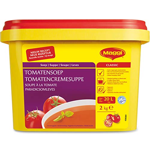 Maggi Tomatencremesuppe, Herzhafte Tomatensuppe, Vegan, 1er Pack (1 x 2kg) von Maggi