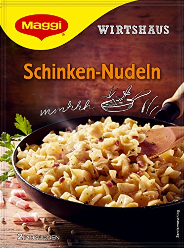 Maggi Wirtshaus Schinken-Nudeln, 12er Pack (12 x 173 g Beutel) von Maggi