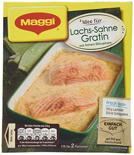 Maggi fix und frisch für Lachs Sahne Gratin 42er Pack (42x26g) von Maggi