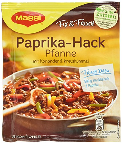 Maggi fix und frisch für Paprika Hack Pfanne, 18er Pack (18 x 44 g) von Maggi