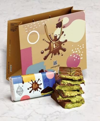 Entdecken Sie den luxuriösen Genuss: Dubai Style Schokolade mit Pistaziencreme und knusprigen Teigfäden 200g Tafel von Magic Fix Chocolate