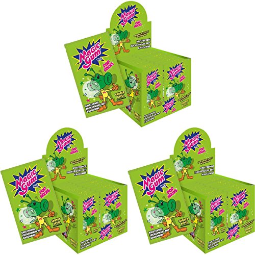 Pop Rocks Magic Gum Saurer Apfel 50er Display knisternder Kaugummi (3er Pack) von Magic Gum