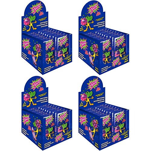 Pop Rocks Magic Gum Tutti Frutti 50Stk. im Display knisternder Kaugummi (4er Pack) von Magic Gum