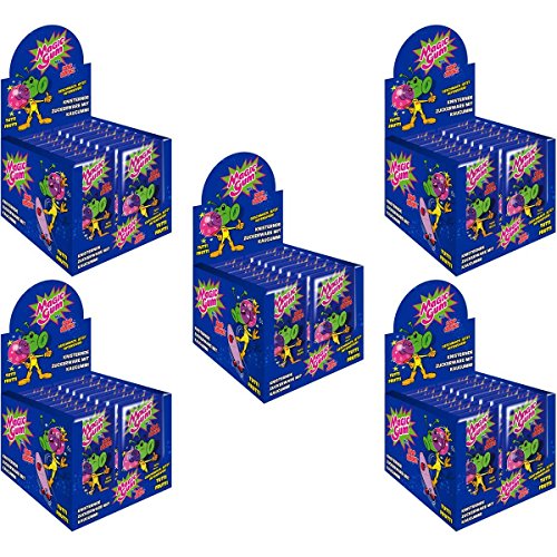 Pop Rocks Magic Gum Tutti Frutti 50Stk. im Display knisternder Kaugummi (5er Pack) von Magic Gum