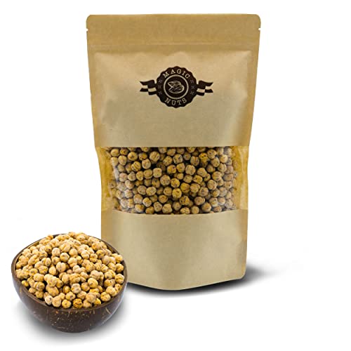 Magic Nuts Kichererbsen geröstet und gesalzen, Studentenfutter, knackig, Frische Kichererbsen, fettfrei geröstet und gesalzen (500g & 1kg) (500) von Magic Nuts