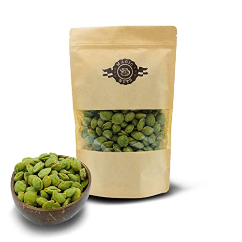 Magic Nuts Wasabi Erdnüsse Grün, geröstet,Studentenfutter, mit japanischem Meerrettich-Geschmack, knackig Wasabi Erdnuss (500g & 1kg) (1) von Magic Nuts