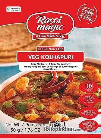 Rasoi Magic – Gemüse Kolhapuri Gewürzmischung – (Gewürzmischung für heißes und würziges Mix, Gemüse, Curry) – 50 g – (2 Stück) von Magic Rasoi