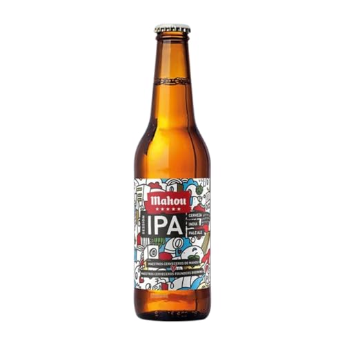 Bier 12 Einheiten Box Mahou 5 Estrellas Ipa Drittel-Liter-Flasche 33 cl Bier 12 Einheiten Box Mahou 5 Estrellas Ipa Drittel-Liter-Flasche 33 cl von Mahou SA