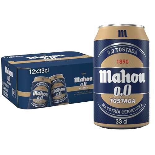 Alkoholfreies Bier Mahou Tostada 0,0 12x33cl (Pack 12 Dosen) von Mahou