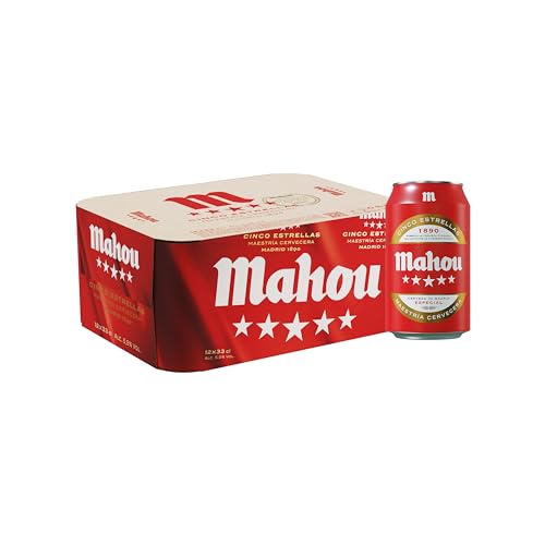 Bier Mahou 5 Sterne 12x33cl (Pack 12 Dosen) von Mahou