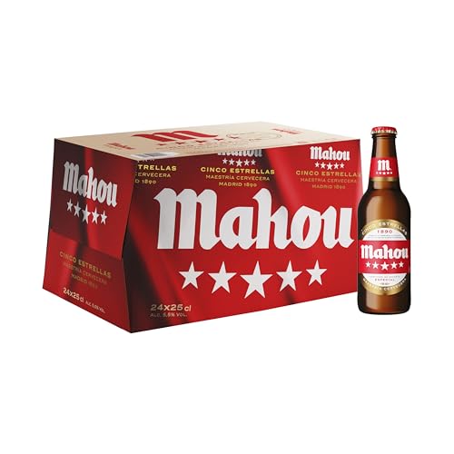 Bier Mahou 5 Sterne 24x25cl (Pack 24 Flaschen) von Mahou