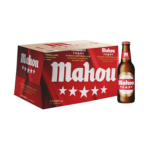 Bier Mahou 5 Sterne 24x25cl (Pack 24 Flaschen) von Mahou