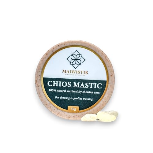 Chios Mastic Gum - 100% Natürlich & Rein| Chios Mastix Kaugummi - Gesund & Zuckerfrei | Jawline Kaugummi als Unterstützung für Ihre Zahngesundheit | Wissenschaftlich erprobter Chiosgum ohne Aspartam von MaiWistik
