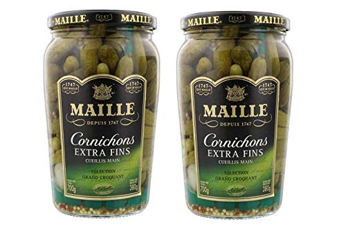 French Extra Fine Gherkins Maille-Cornichons Extra Fins-2 Jar Pack by N/A von Maille