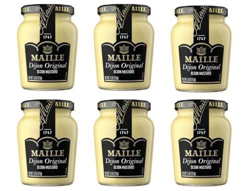 Maille Senf, Dijon Originale ohne Zusatz von Sulfiten, 213 ml, 6 Stück (Verpackung kann variieren) von Maille