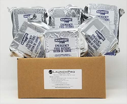 Mainstay Notfallnahrung 2400 Kaliber Riegel (6 Stück) 12 Tage Rationen (36 Portionen 3x400cal/per/day) von Mainstay Food Rations 6x2400 calorie bars