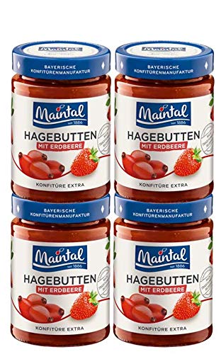 Set Hagebutten-Erdbeer-Konfitüre extra, 4 x 340 g Set Hagebutten-Erdbeer-Konfitüre extra, 4 x 340 g von Maintal Konfitüren GmbH