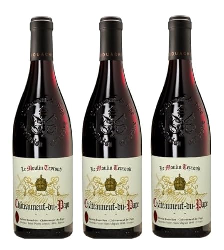 3x 0,75l - 2022er - Maison Bouachon - Le Moulin Teyroud - Châteauneuf-du-Pape A.O.P. - Rhône - Frankreich - Rotwein trocken 3x 0,75l - 2022er - Maison Bouachon - Le Moulin Teyroud - Châteauneuf-du-Pape A.O.P. - Rhône - Frankreich - Rotwein trocken von Maison Bouachon