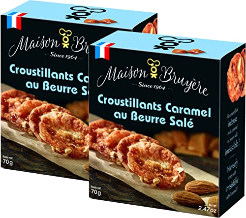 Knusprige Karamell-Kekse - Gesalzene Karamell Crunchies 2x70g / Maison Bruyère, Frankreich Knusprige Karamell-Kekse - Gesalzene Karamell Crunchies 2x70g / Maison Bruyère, Frankreich von Maison Bruyère