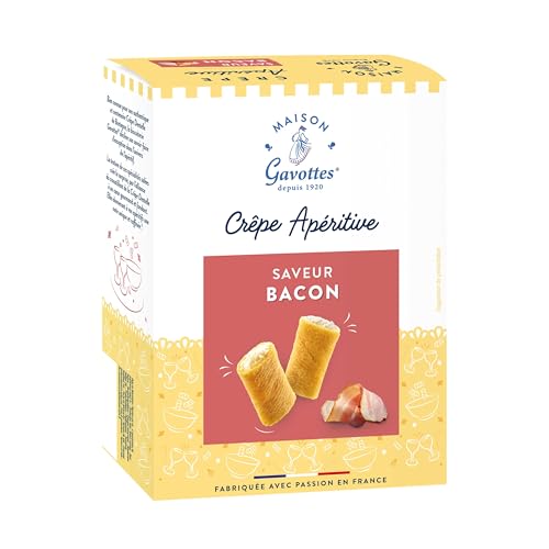 Maison Gavottes - kleine gefüllte Crêpes mit Cheddar und Bacon - Millcrepes - 110g, Menge:14 Stück Maison Gavottes - kleine gefüllte Crêpes mit Cheddar und Bacon - Millcrepes - 110g, Menge:14 Stück von Gavottes