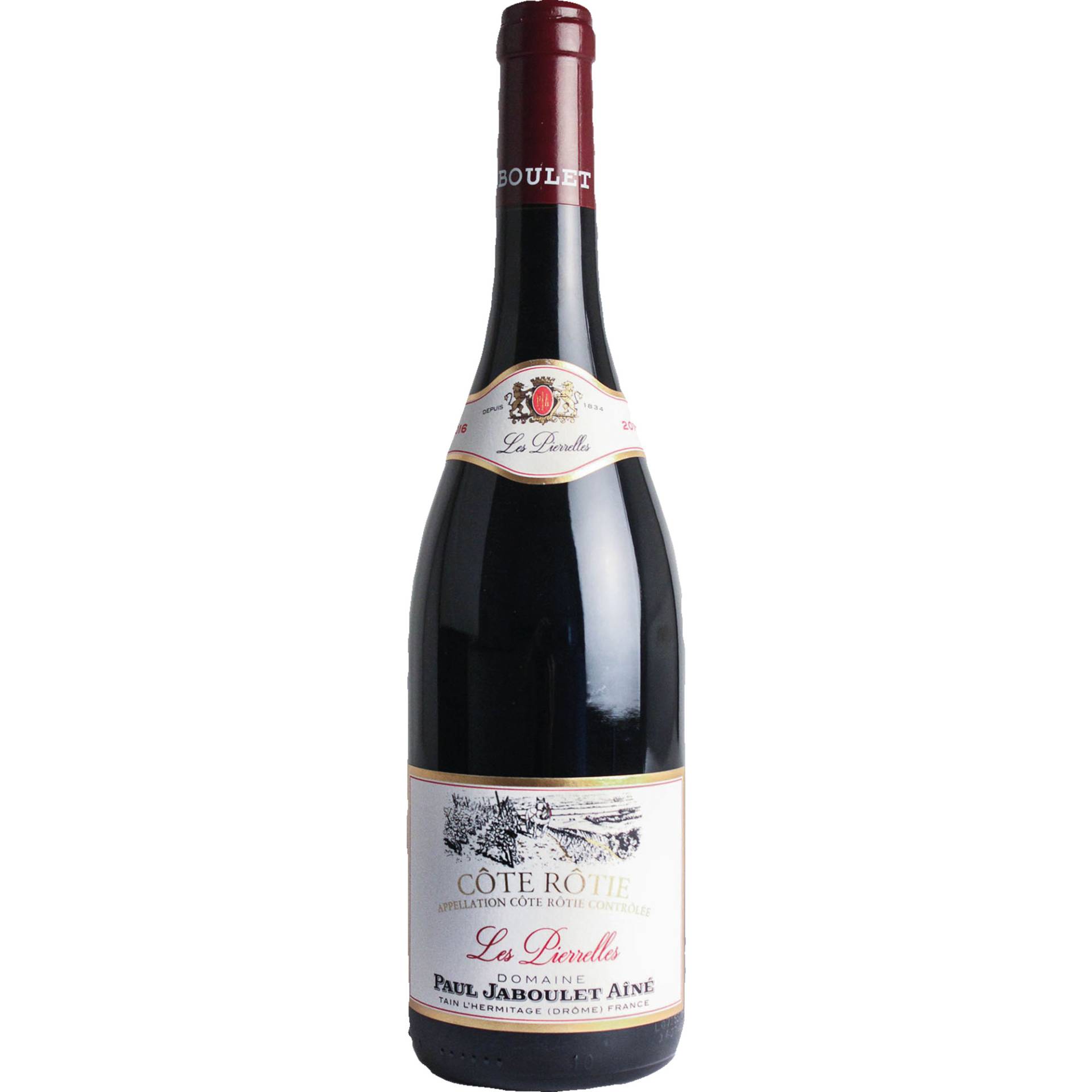 Les Pierrelles, Côtes Rôtie AC, Rhône, Rhône, 2017, Rotwein Les Pierrelles, Côtes Rôtie AC, Rhône, Rhône, 2017, Rotwein von Maison Paul Jaboulet Aine - RN 7 Les Jalets - 26790 Tain-L'Hermitage - Frankreich