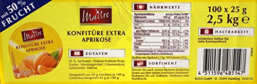 Maitre Konfitüre Extra Aprikose 100 x 25g von Maitre