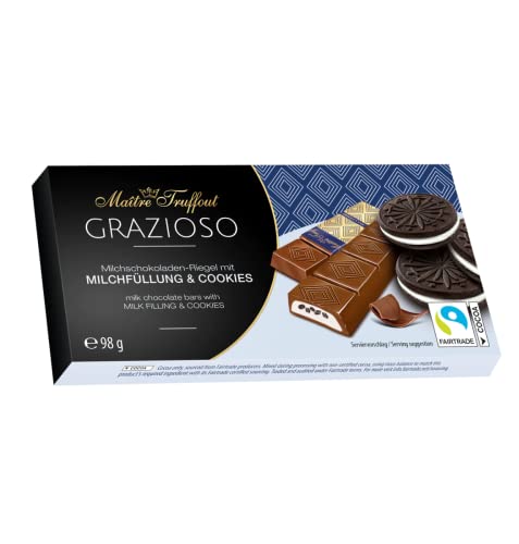 Maître Truffout Grazioso Milchschokolade mit Sahne und Kakao, 98 g Maître Truffout Grazioso Milchschokolade mit Sahne und Kakao, 98 g von Maître