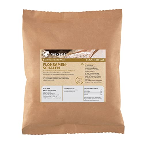 Makana Flohsamenschalen für Pferde, ganz, 500 g Beutel Makana Flohsamenschalen für Pferde, ganz, 500 g Beutel von Makana