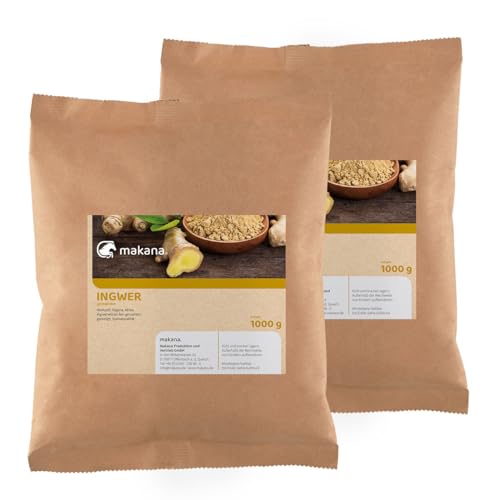 Makana Ingwer gemahlen für Tiere 2 x 1 kg Beutel Makana Ingwer gemahlen für Tiere 2 x 1 kg Beutel von Makana