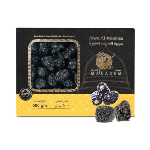 Makarem® Ajwa Datteln Premium aus Medina 2Kg (2x 1Kg) | 100% frische Ernte | Propheten Datteln | OHNE Zusatzstoffe von Makarem Dates