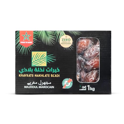 Makarem® Medjoul LARGE Datteln Premium aus Marokko 1Kg | Medjool Datteln | Königsdatteln aus frischer Ernte | Einzigartiger Karamell-Geschmack | 100% frische Ernte | OHNE Zusatzstoffe von Makarem Dates