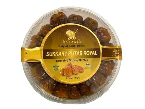 Makarem® Sukkari Rutab Royal Datteln Premium Sukkary | 100% frische Ernte | Saudi Arabien | OHNE Zusatzstoffe (2kg) von Makarem Dates