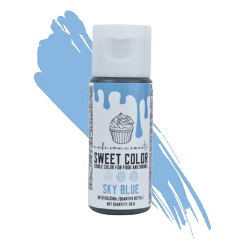 MakeSomeSweets - SKY BLUE - Veganes Lebensmittelfarbgel für Kuchendekorationen, Palmölfrei - 28g von MakeSomeSweets