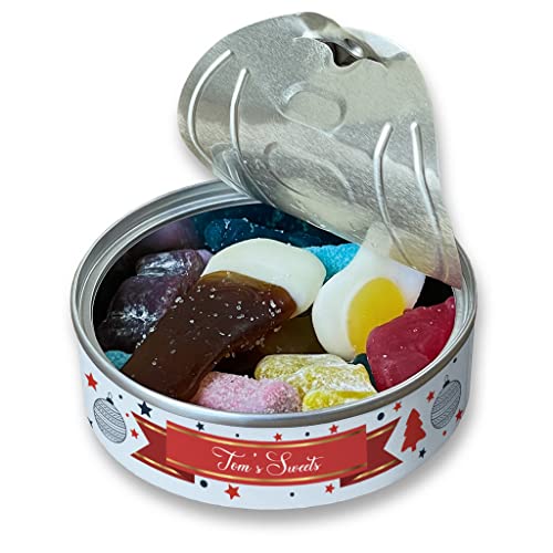 Bonbondose mit Aufschrift "Pick & Mix", personalisierbar, mit festlichem Weihnachtsdesign, Geburtstagsgeschenk, Weihnachtsgeschenk (klein) von MakeThisMine