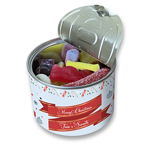 Bonbondose mit Aufschrift "Pick & Mix", personalisierbar, mit festlichem Weihnachtsdesign, Geburtstagsgeschenk, Weihnachtsstrumpffüller, Geschenk (mittel) von MakeThisMine