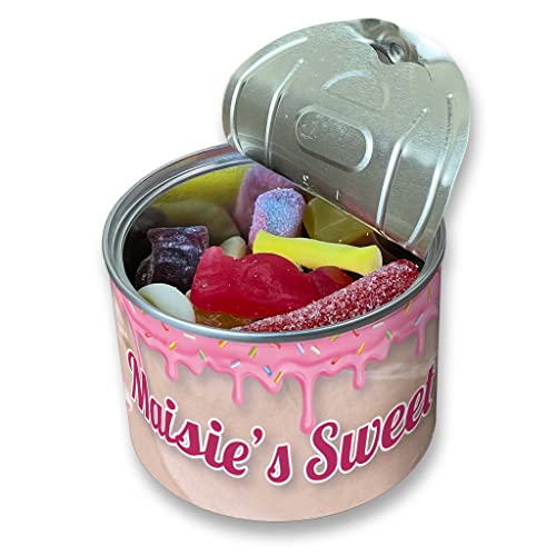 Bonbondose mit Aufschrift "Pick & Mix", personalisierbar, mit rosa Zuckerguss, Geburtstagsgeschenk, Weihnachtsgeschenk, Geschenk (mittel) von MakeThisMine