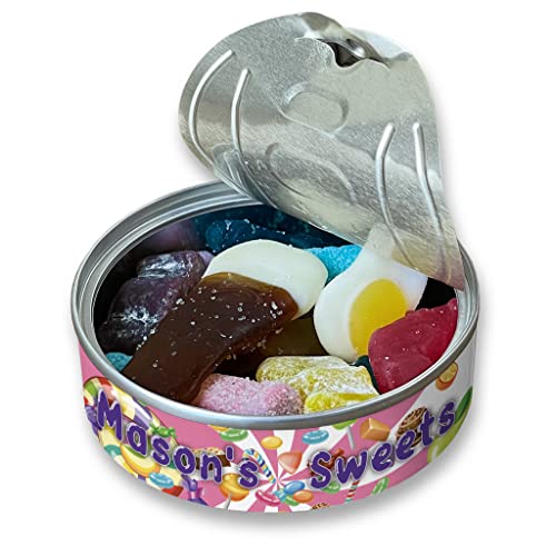 Pick&Mix Bonbondose mit Lollipop-Wirbel-Design, personalisierbar, Geburtstagsgeschenk, Weihnachtsstrumpffüller, Geschenk (klein) von MakeThisMine