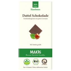 Dattel-Schokolade mit Haselnuss ohne raffinierten Zucker von Makri