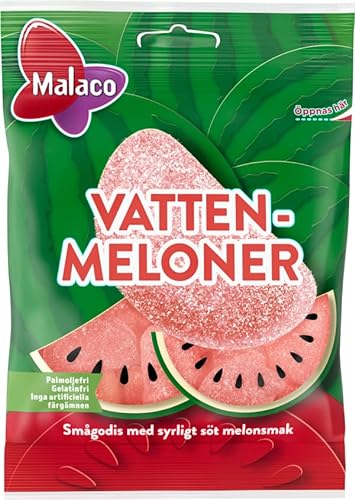 22 x 70 g Wassermelone Fruit Chewy Candy Bag Malaco von Malaco