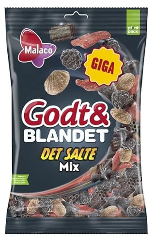 Malaco Godt & Blandet Det Salte Mix 800g - Salzige Lakritzmischung von Malaco