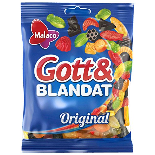 Malaco Gott & Blandat Original - Schwedisch Salzlakritz Lakritz Salmiak Frucht Weingummi Süßigkeiten 160g von Malaco