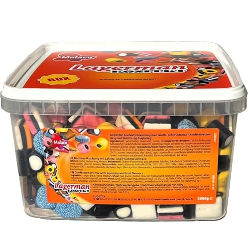 Malaco Lagerman 2kg - Lakriz-Konfekt von Malaco