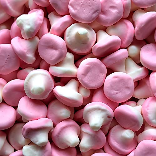 Malaco Pink Raspberry Mushroom Marshmallows - Scandinavian Candy & Sweets (500g) von Malaco