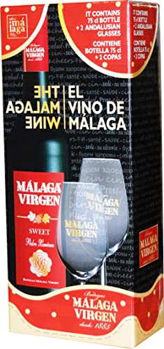 Málaga Virgen Sweet 75 cl + 2 Glas Wein - Süßwein D.O. "Málaga" von Málaga Virgen