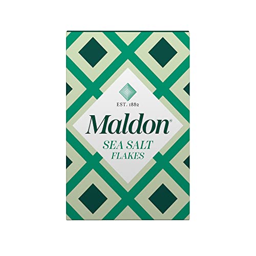 Maldon - Meersalzflocken, einzigartige Pyramidenförmige Salzflocken, perfekt für eine Vielzahl von Gerichten, handgeerntet für vier Generationen, 250 g Box von Maldon