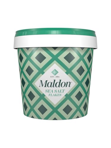 Maldon Sea Salt Meersalzflocken - Das feinste Gourmetsalz der Welt 1x 570g Eimer von Maldon